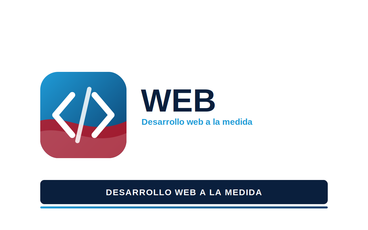 Pantalla de Desarrollo web a la medida